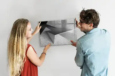 Schreib-Magnettafel mit Dreieck-Abstraktion