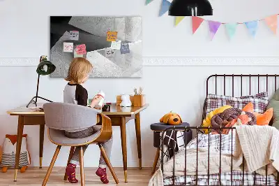 Schreib-Magnettafel mit Dreieck-Abstraktion