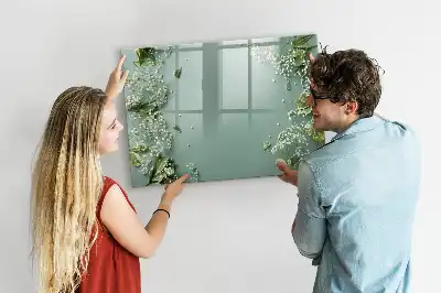 Schreib-Magnettafel mit Motiv Zarte Blumen