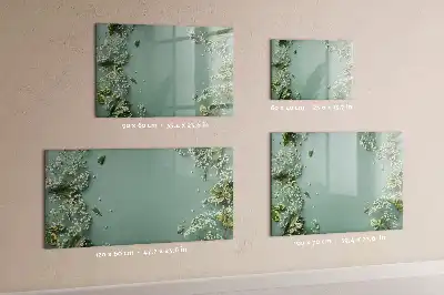 Schreib-Magnettafel mit Motiv Zarte Blumen