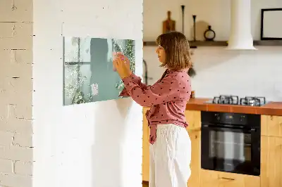 Schreib-Magnettafel mit Motiv Zarte Blumen