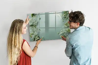 Schreib-Magnettafel mit Motiv Zarte Blumen