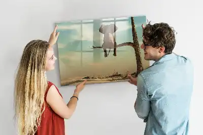 Beschreibbare Magnettafel mit Motiv Elefant auf dem Baum