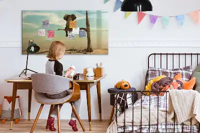 Beschreibbare Magnettafel mit Motiv Elefant auf dem Baum