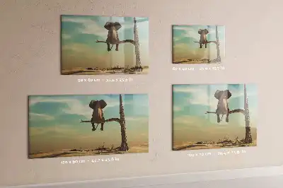 Beschreibbare Magnettafel mit Motiv Elefant auf dem Baum