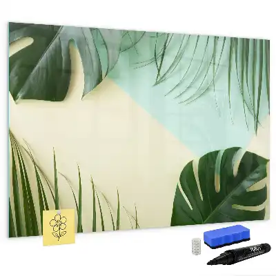 Schreib-Magnettafel mit Monstera-Blätter Motiv