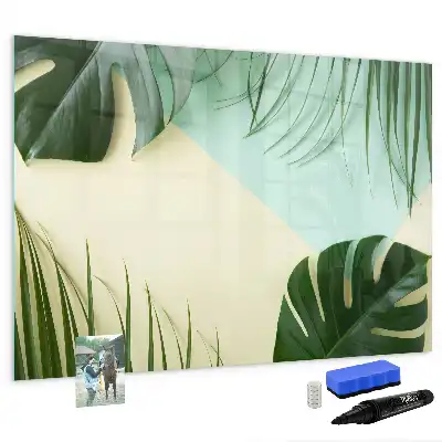 Schreib-Magnettafel mit Monstera-Blätter Motiv