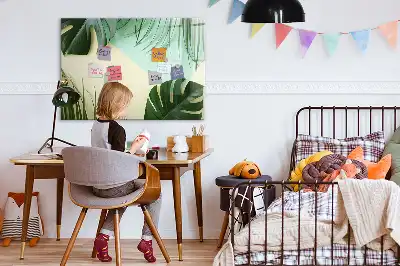 Schreib-Magnettafel mit Monstera-Blätter Motiv
