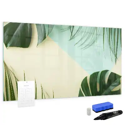 Schreib-Magnettafel mit Monstera-Blätter Motiv