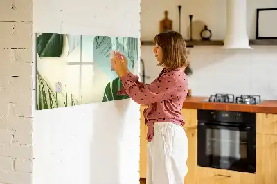 Schreib-Magnettafel mit Monstera-Blätter Motiv