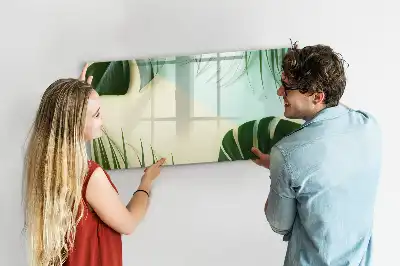 Schreib-Magnettafel mit Monstera-Blätter Motiv