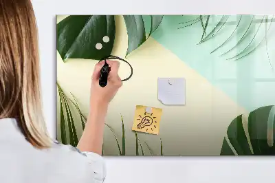 Schreib-Magnettafel mit Monstera-Blätter Motiv