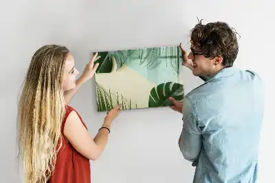 Schreib-Magnettafel mit Monstera-Blätter Motiv