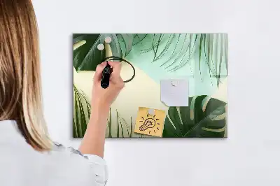 Schreib-Magnettafel mit Monstera-Blätter Motiv