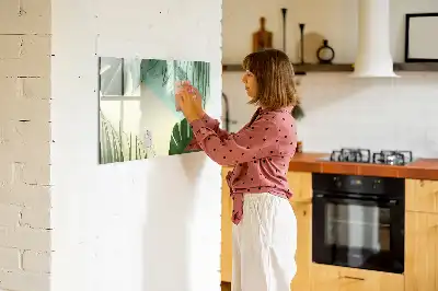 Schreib-Magnettafel mit Monstera-Blätter Motiv