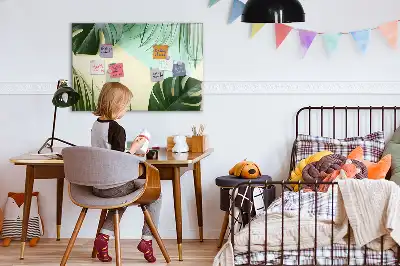 Schreib-Magnettafel mit Monstera-Blätter Motiv