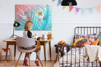 Beschreibbare Magnettafel mit Motiv tropische Palme