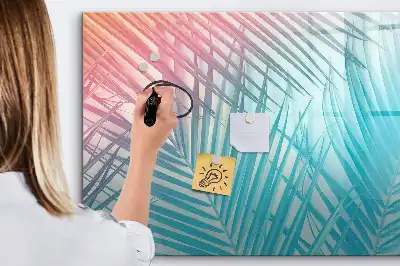 Beschreibbare Magnettafel mit Motiv tropische Palme