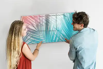 Beschreibbare Magnettafel mit Motiv tropische Palme