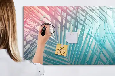 Beschreibbare Magnettafel mit Motiv tropische Palme