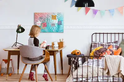 Beschreibbare Magnettafel mit Motiv tropische Palme