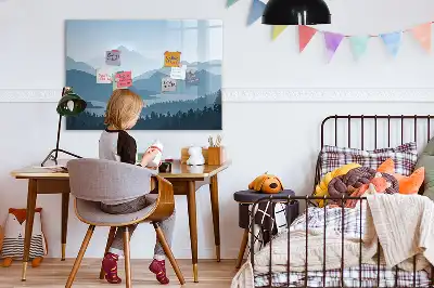 Schreib-Magnettafel mit Motiv Berglandschaft