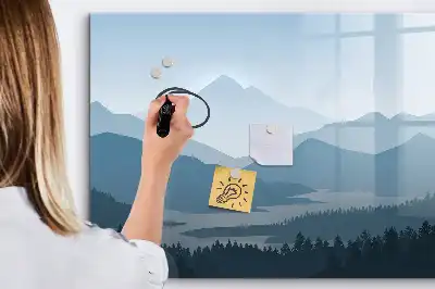 Schreib-Magnettafel mit Motiv Berglandschaft