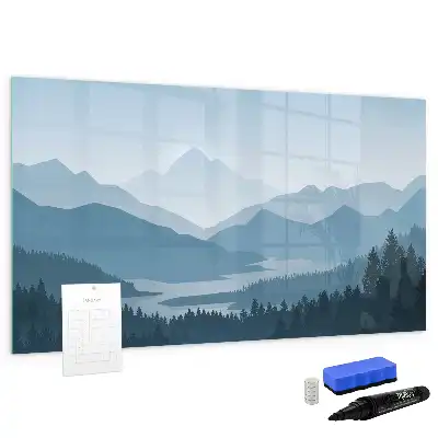 Schreib-Magnettafel mit Motiv Berglandschaft