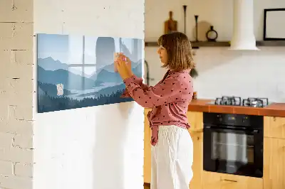 Schreib-Magnettafel mit Motiv Berglandschaft