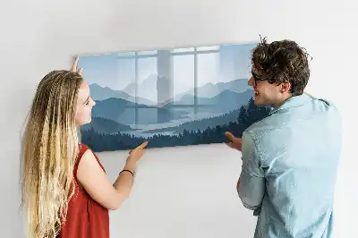 Schreib-Magnettafel mit Motiv Berglandschaft