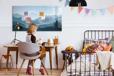 Schreib-Magnettafel mit Motiv Berglandschaft