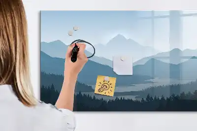 Schreib-Magnettafel mit Motiv Berglandschaft