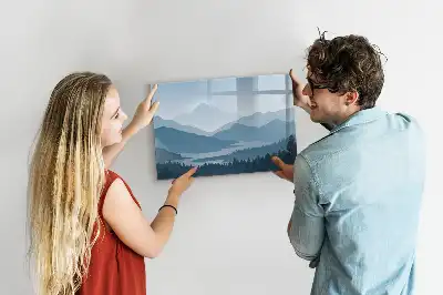 Schreib-Magnettafel mit Motiv Berglandschaft