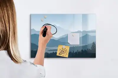 Schreib-Magnettafel mit Motiv Berglandschaft