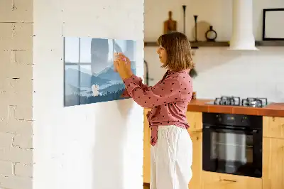 Schreib-Magnettafel mit Motiv Berglandschaft