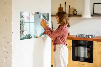 Beschreibbare Magnettafel mit dem Motiv Sommerkomposition