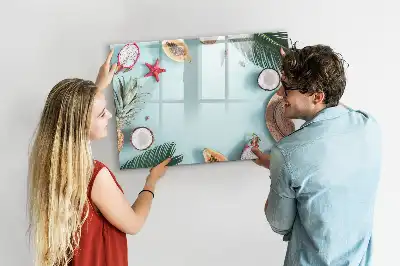 Beschreibbare Magnettafel mit dem Motiv Sommerkomposition