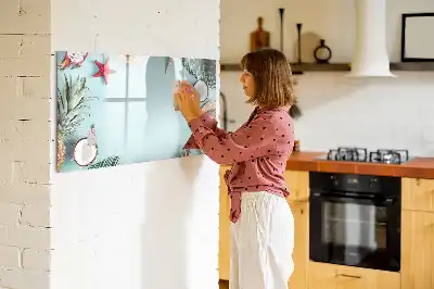 Beschreibbare Magnettafel mit dem Motiv Sommerkomposition