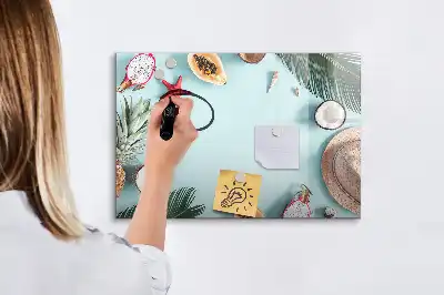 Beschreibbare Magnettafel mit dem Motiv Sommerkomposition