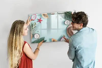 Beschreibbare Magnettafel mit dem Motiv Sommerkomposition