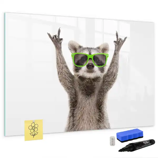 Schreib-Magnettafel mit Sukkulenten-Motiv und Brille