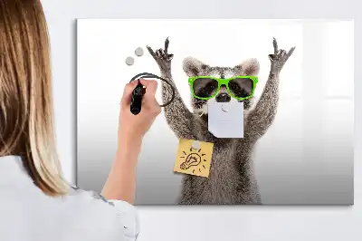 Schreib-Magnettafel mit Sukkulenten-Motiv und Brille