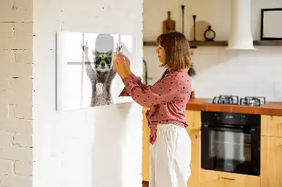 Schreib-Magnettafel mit Sukkulenten-Motiv und Brille