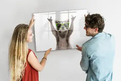 Schreib-Magnettafel mit Sukkulenten-Motiv und Brille