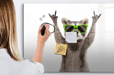 Schreib-Magnettafel mit Sukkulenten-Motiv und Brille