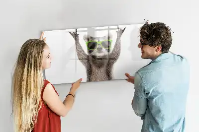 Schreib-Magnettafel mit Sukkulenten-Motiv und Brille
