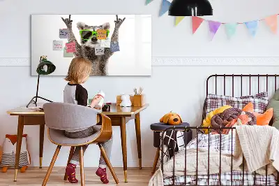 Schreib-Magnettafel mit Sukkulenten-Motiv und Brille