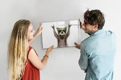 Schreib-Magnettafel mit Sukkulenten-Motiv und Brille
