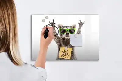 Schreib-Magnettafel mit Sukkulenten-Motiv und Brille