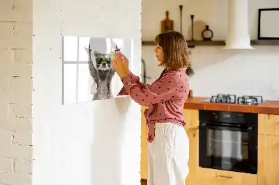 Schreib-Magnettafel mit Sukkulenten-Motiv und Brille
